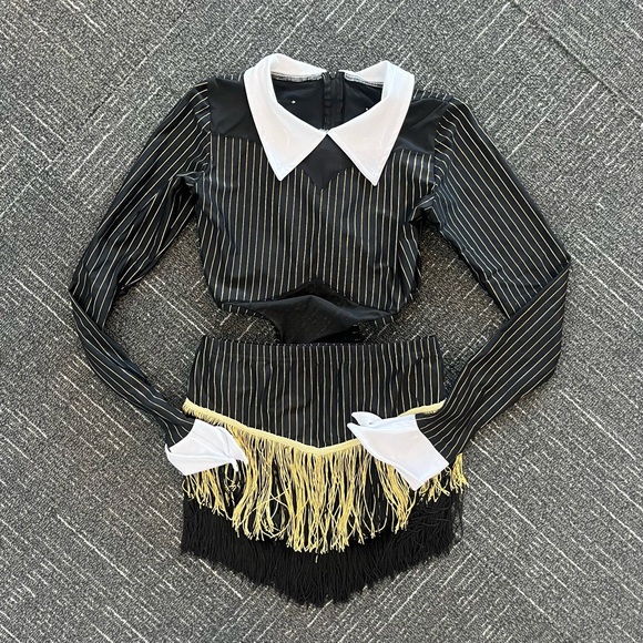 Jazzamatazz Black & Gold Multi Piece Dance Costume - Picture 2 of 3